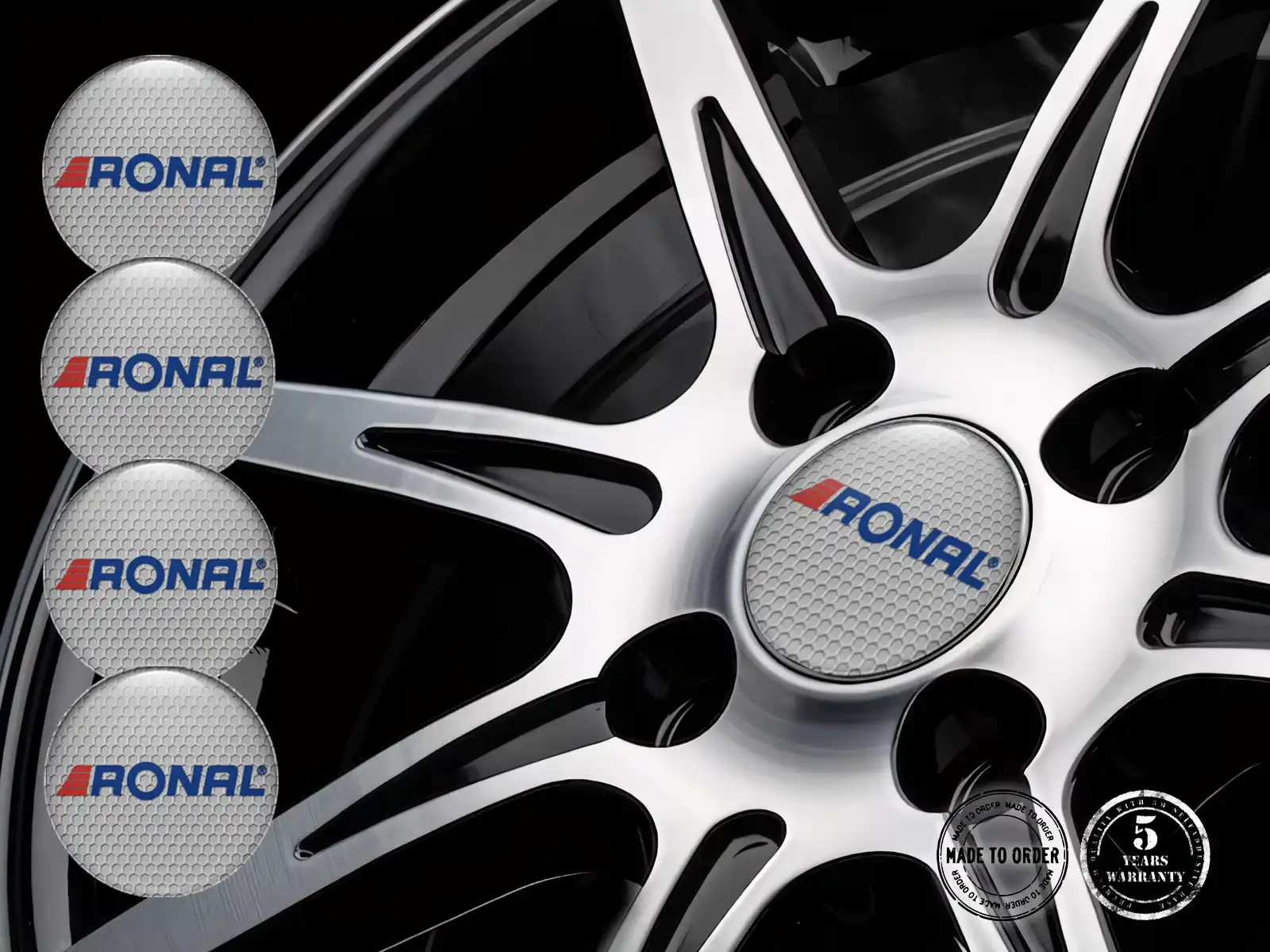 Ronal Radaufkleber Stil Rennsport-Silikon-Badges